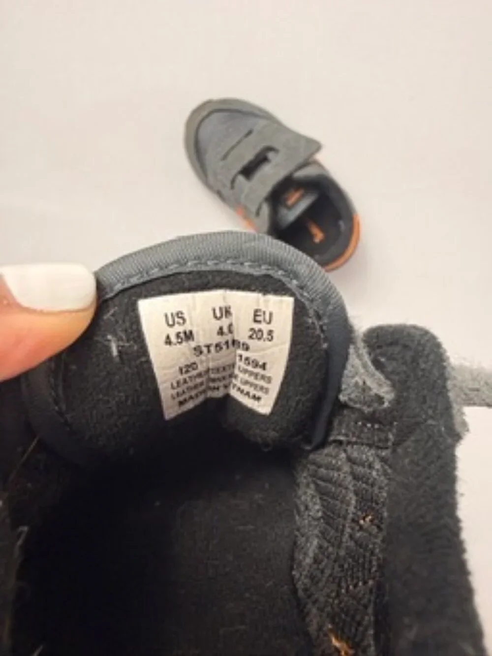 Saucony Jazz Toddler Sneakers Size 4.5 Gray Orange Hook Loop